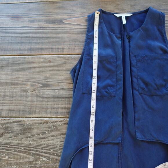 BCBGeneration Vest Small Blue Long Duster Cardigan Dark Fairy Grunge Layering - Picture 5 of 10